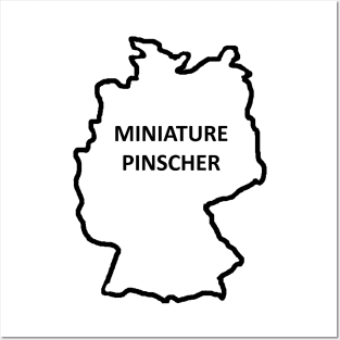 miniature pinscher origin outline with name Posters and Art